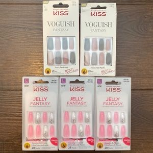 Kiss Jelly Voguish Fantasy Long Nails Bundle of 5
